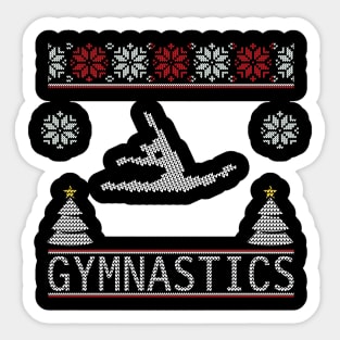 Merry Gymnastics Christmas Sticker